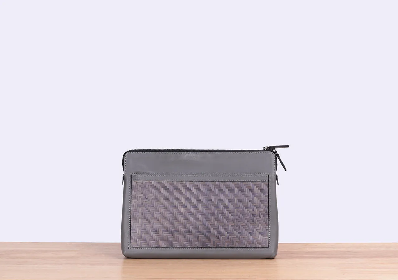 Bamboo Clutch (Grey)