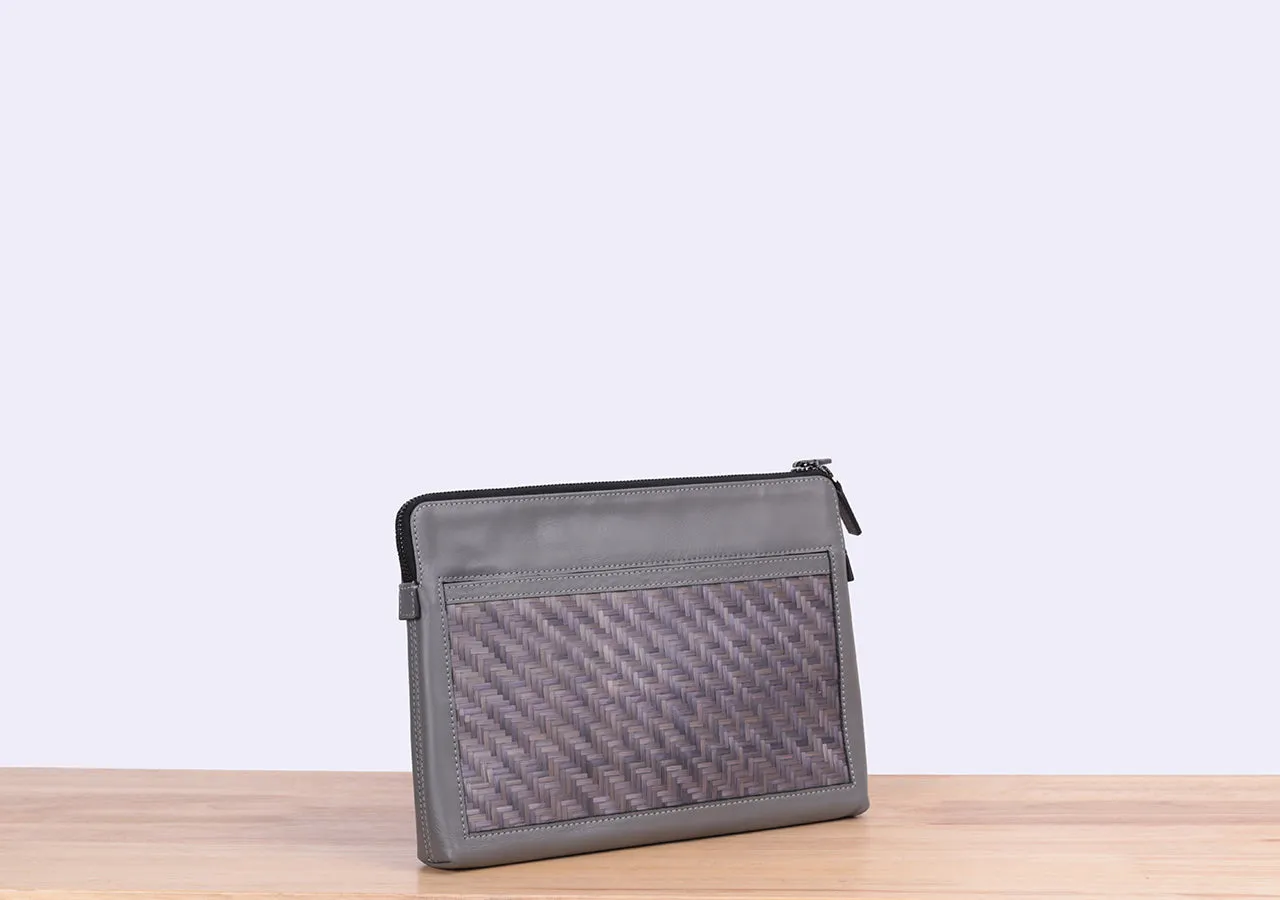 Bamboo Clutch (Grey)