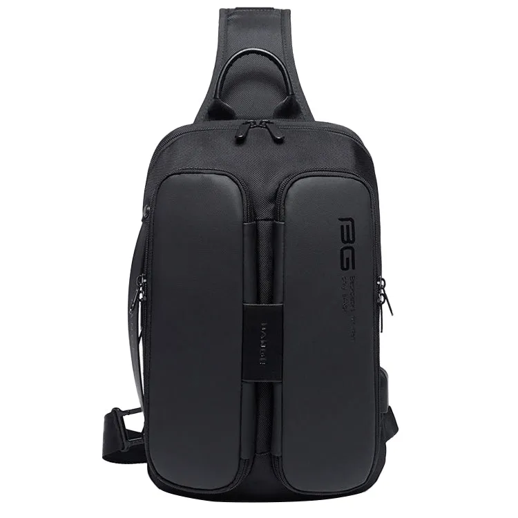 BANGE Fashion Casual Shoulder Bag Outdoor USB Chest Bag (Black)