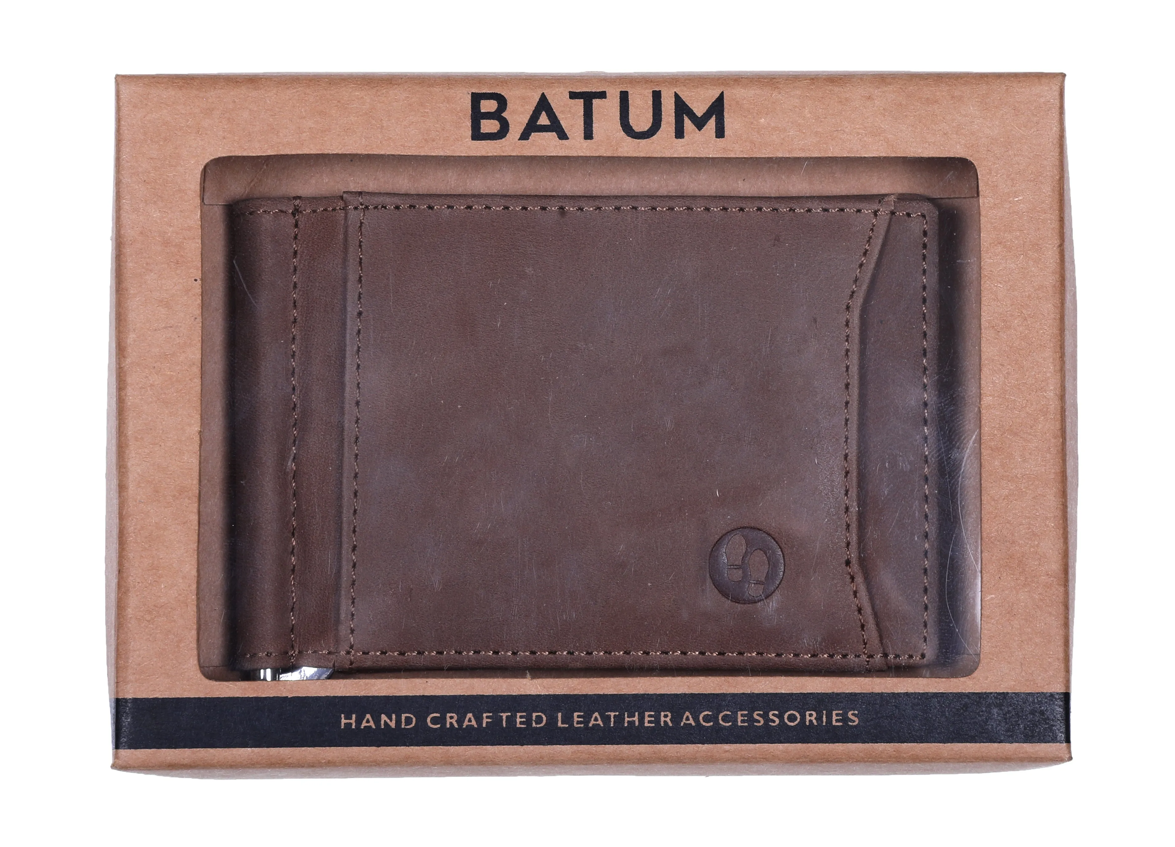 BATUM Magnetic Leather Money Clip Men Card Wallet