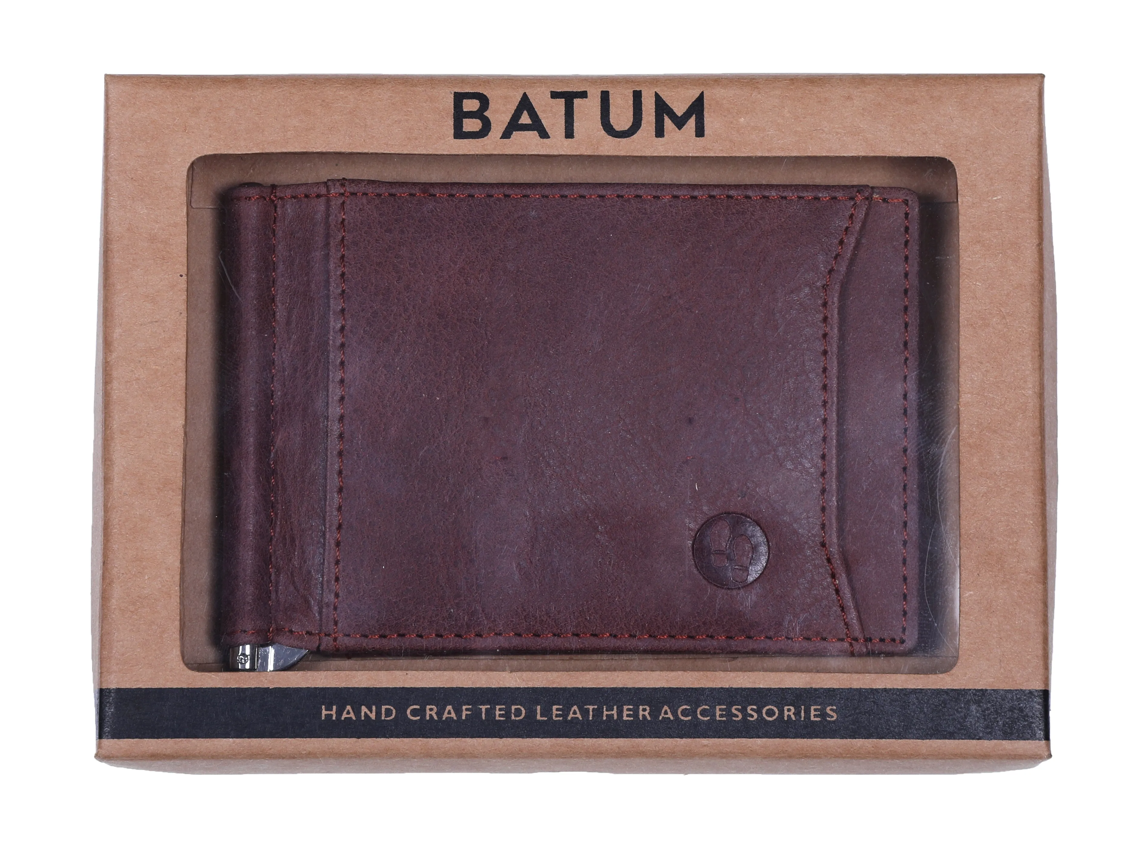 BATUM Magnetic Leather Money Clip Men Card Wallet