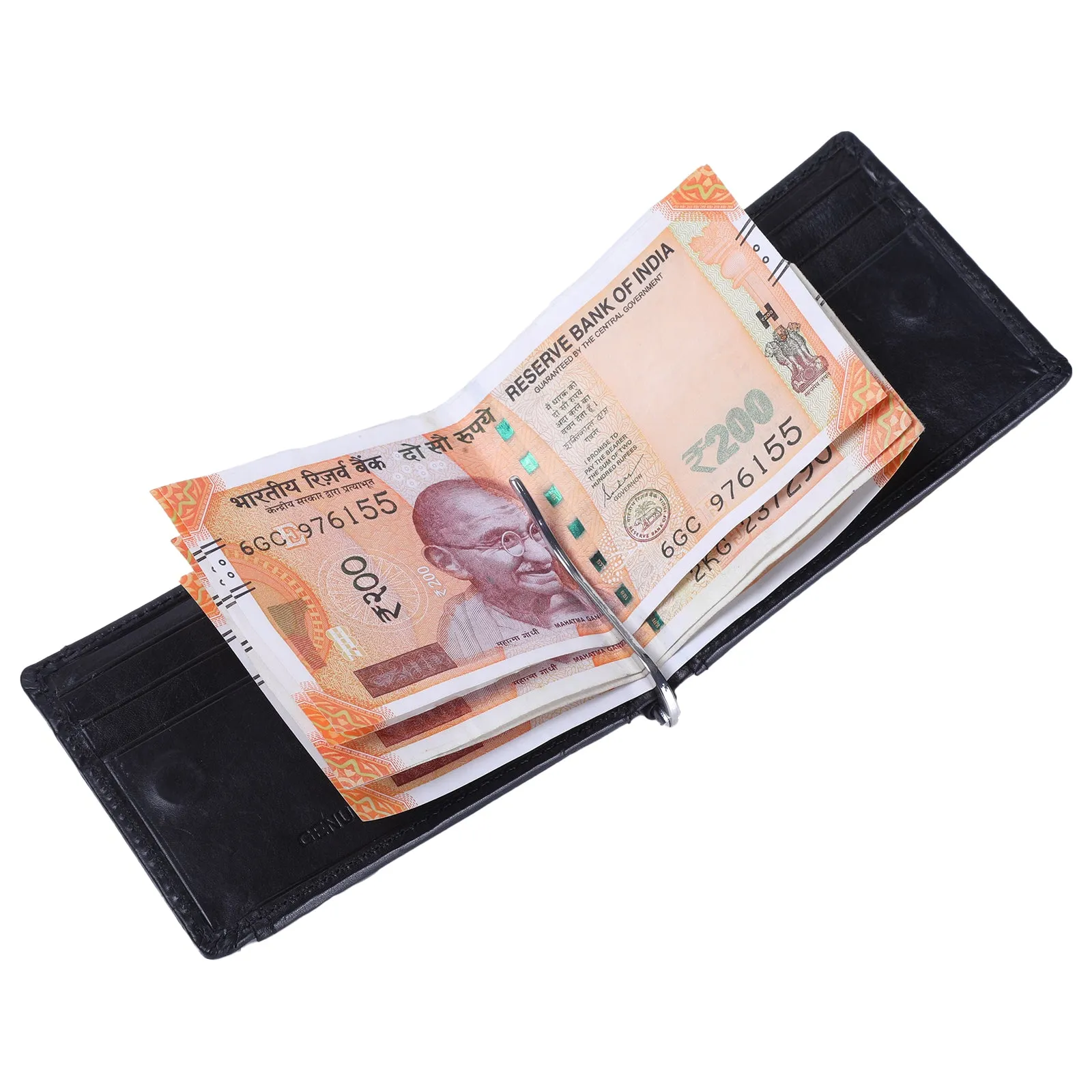 BATUM Magnetic Leather Money Clip Men Card Wallet