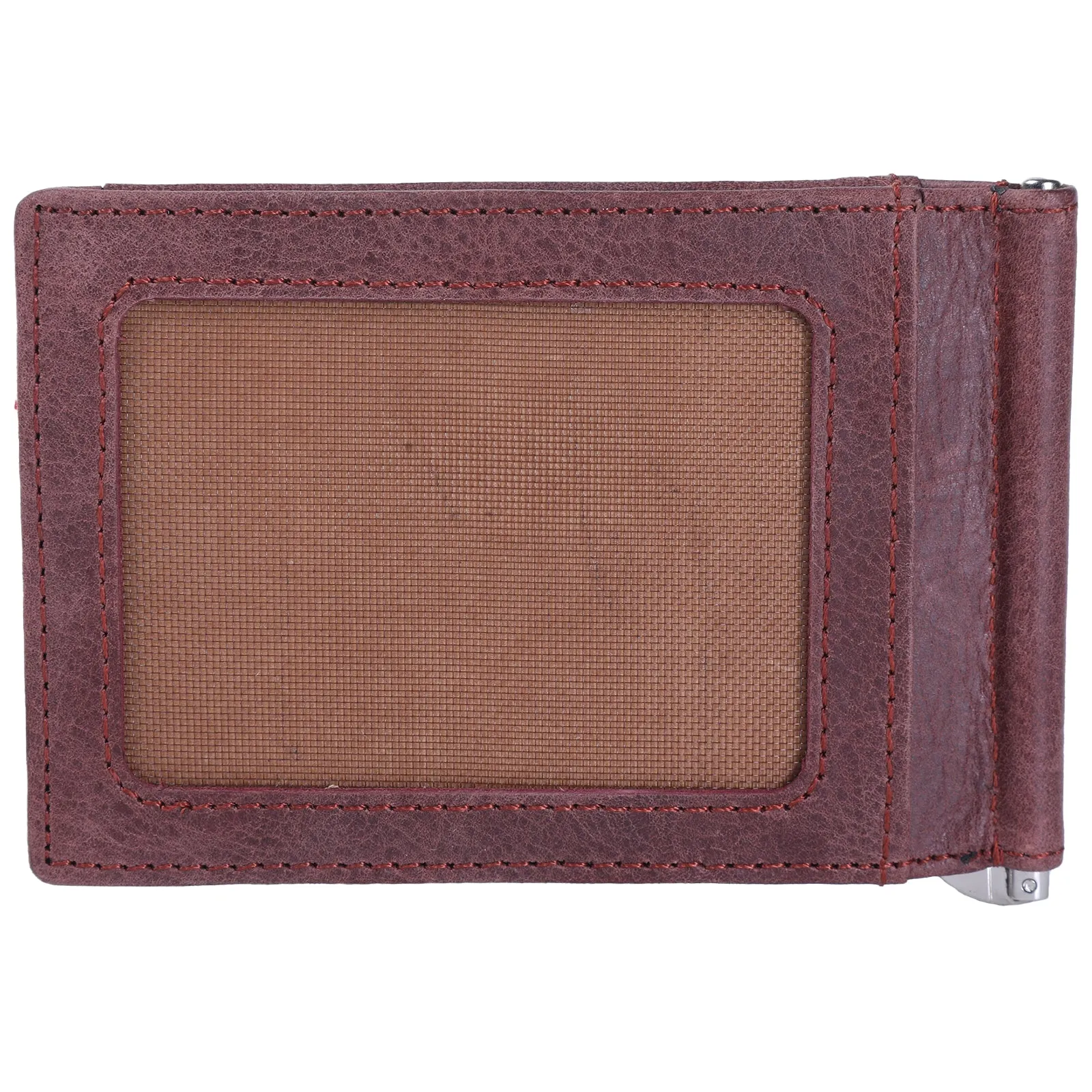 BATUM Magnetic Leather Money Clip Men Card Wallet