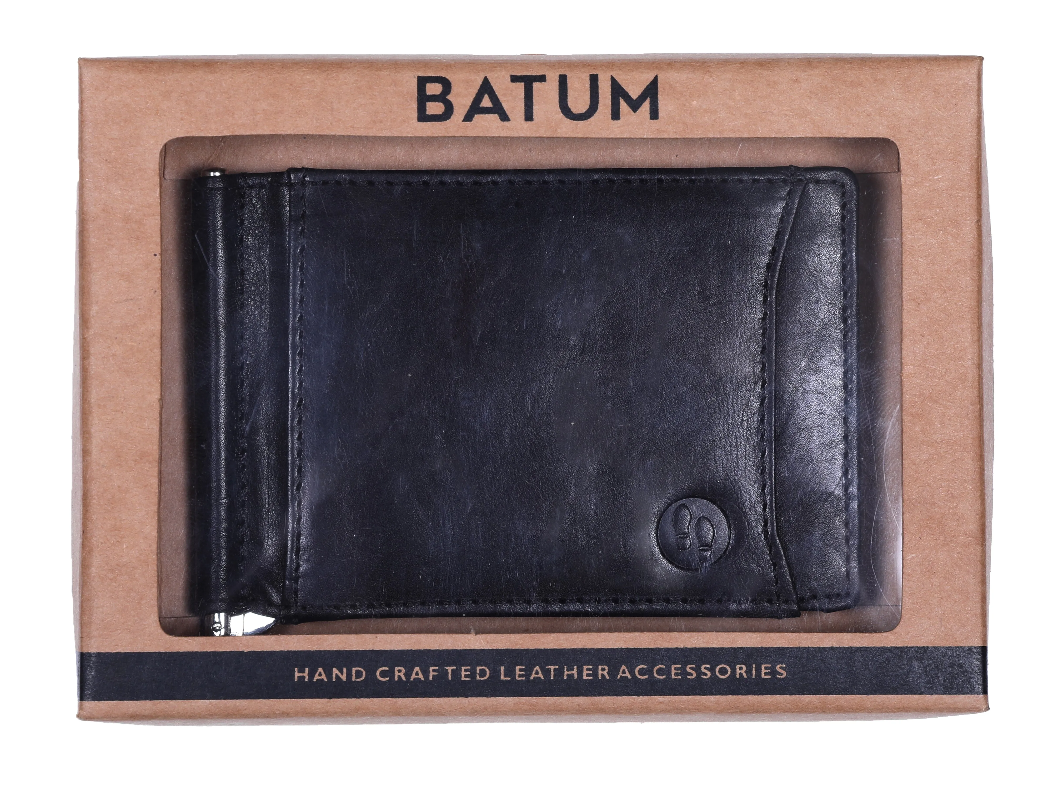 BATUM Magnetic Leather Money Clip Men Card Wallet