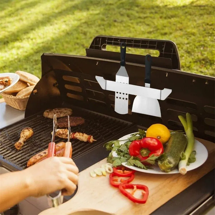 BBQ Spatula and Holder Set - Hold Rack Griddle Accessories Holder for Blackstone, Camp Chef, Royal Gourmet, Outdoor Camping Picnic BBQ Essentials