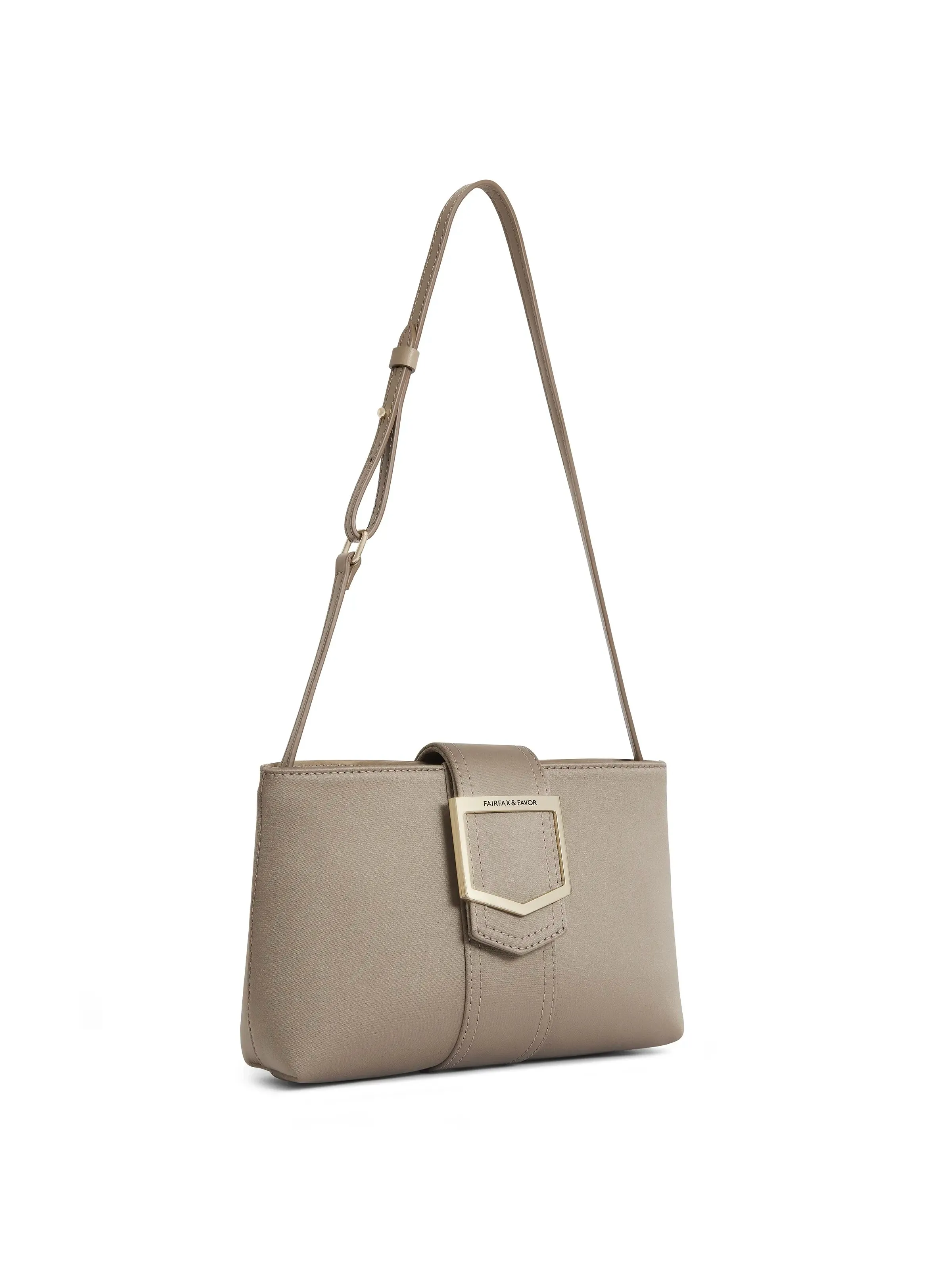 Belmont Shoulder Bag - Champagne Satin