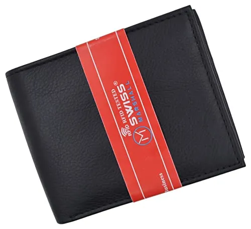 Bifold Wallet for Men - RFID Blocking Genuine Leather Extra Capacity Wallet Gift Box