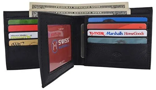 Bifold Wallet for Men - RFID Blocking Genuine Leather Extra Capacity Wallet Gift Box