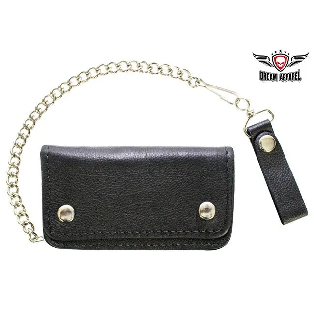 Black Biker Bifold Chain Wallet