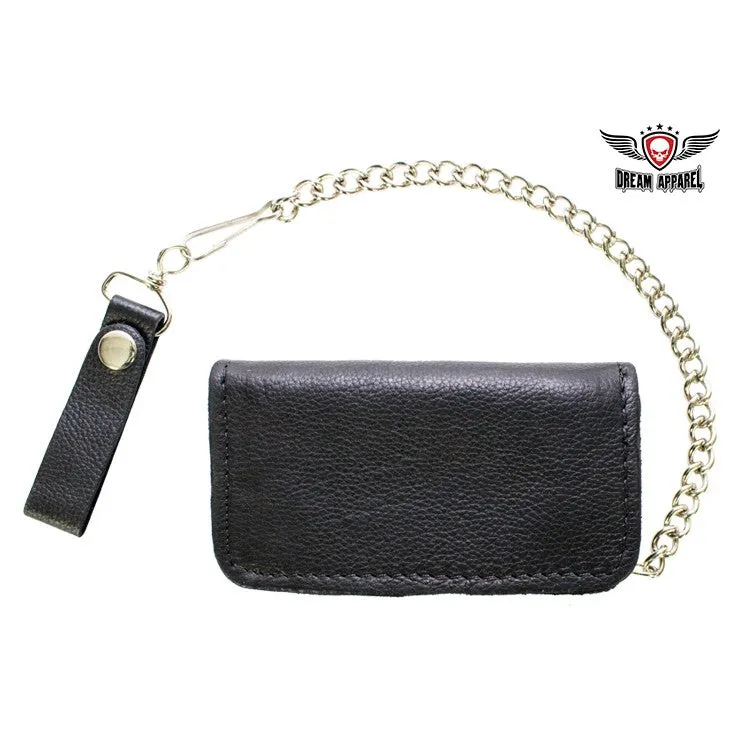 Black Biker Bifold Chain Wallet