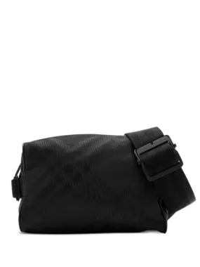 Black Check Pattern Waist Bag