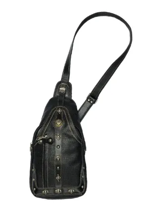 Black Leather Crossbody Bag