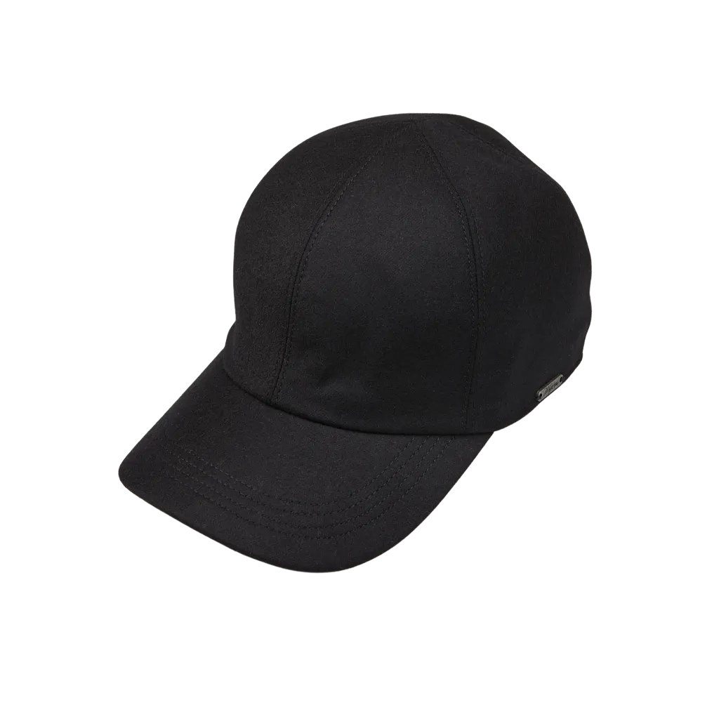 Black Loro Piana Wool Cashmere Baseball Cap