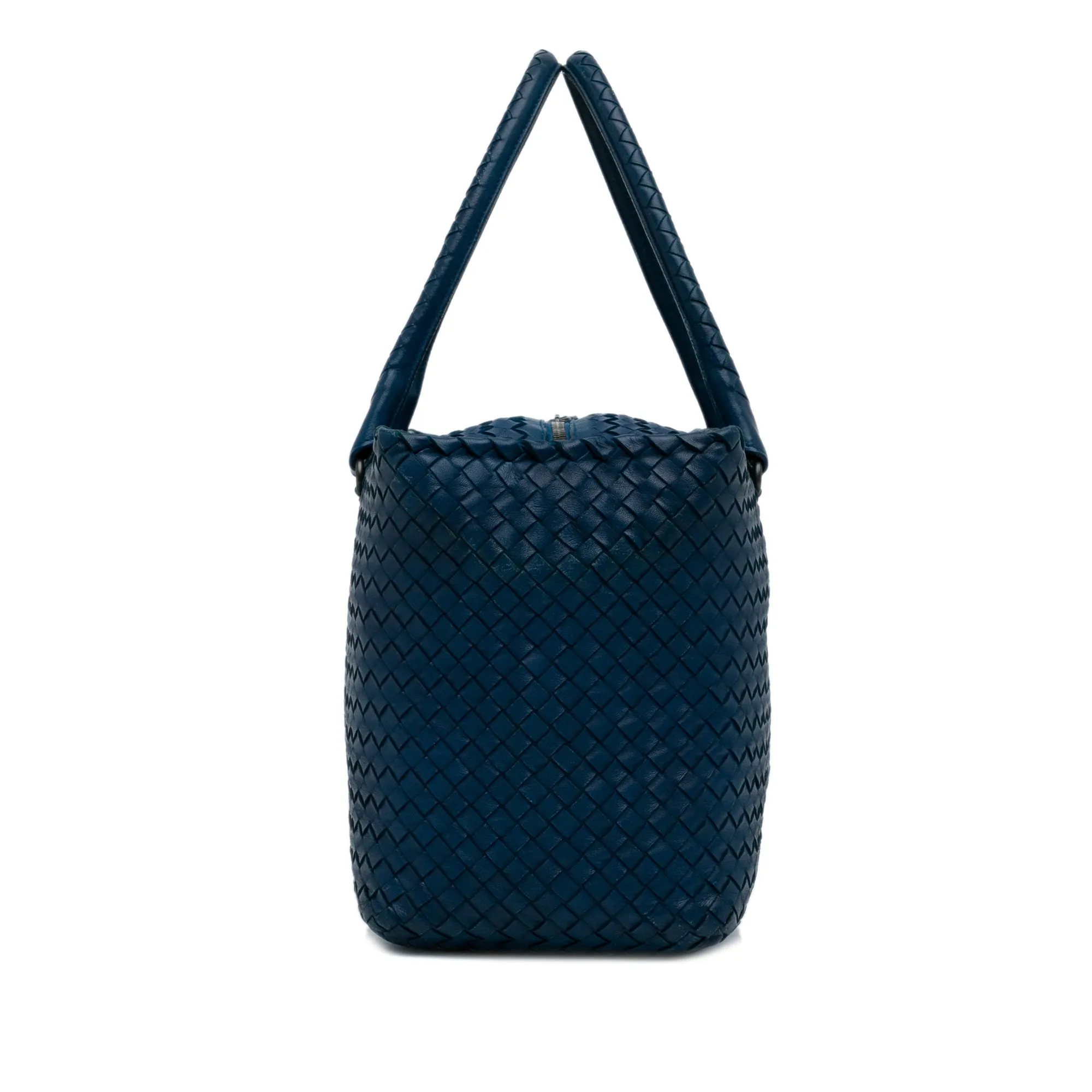 Blue Bottega Veneta Intrecciato Tote Bag