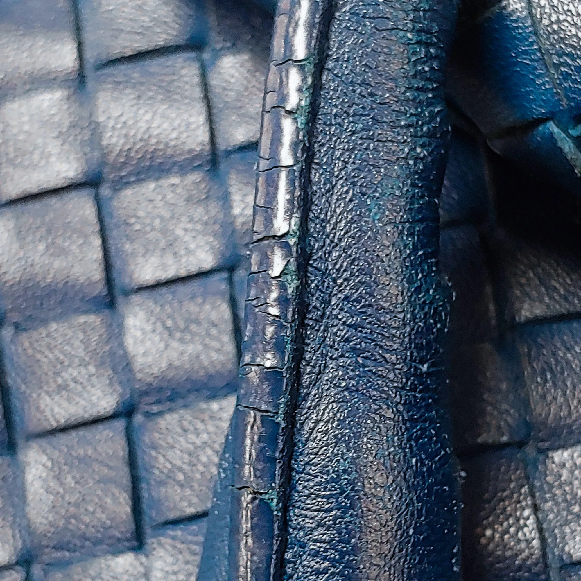 Blue Bottega Veneta Intrecciato Tote Bag