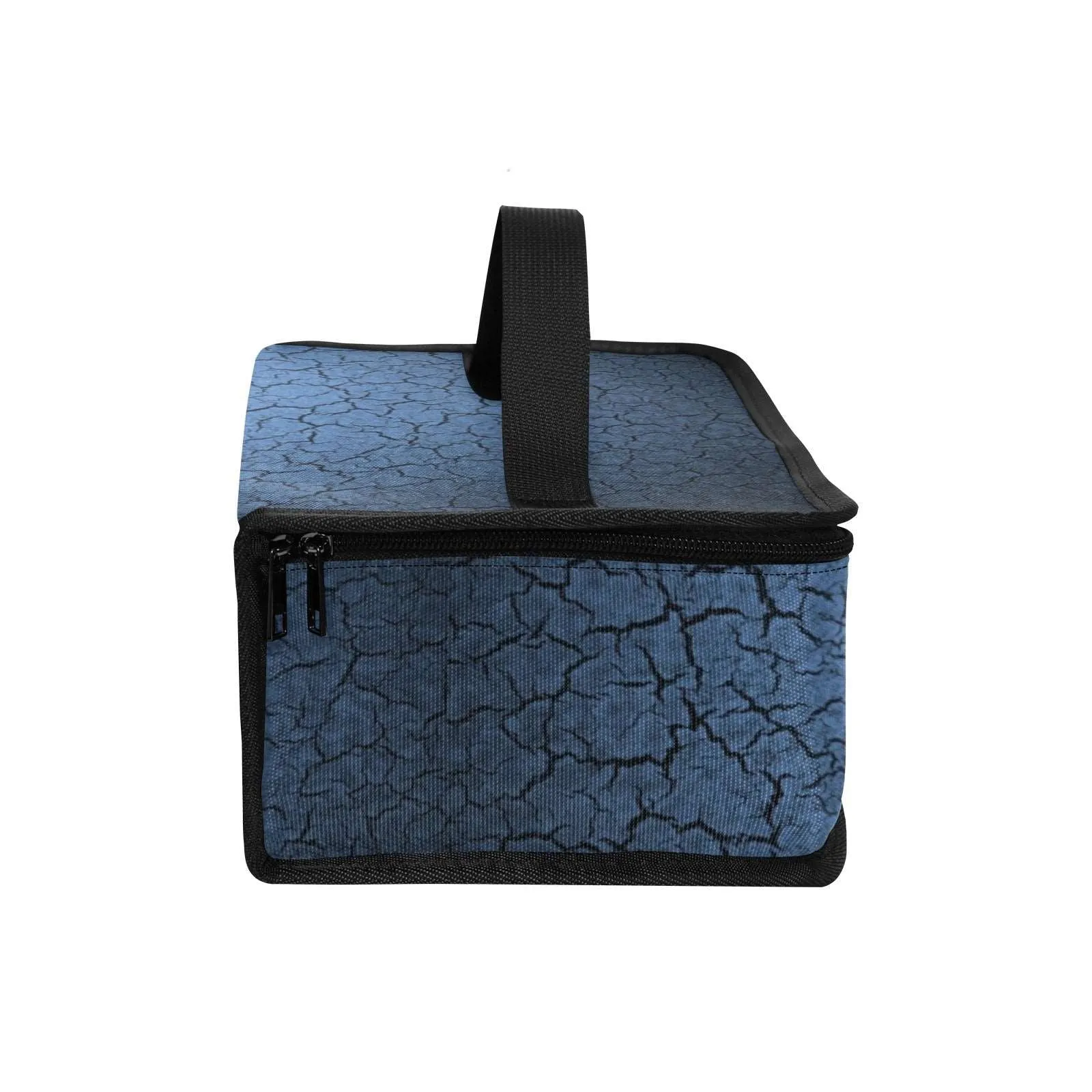 Blue Cracks Insulated Lunch Tote