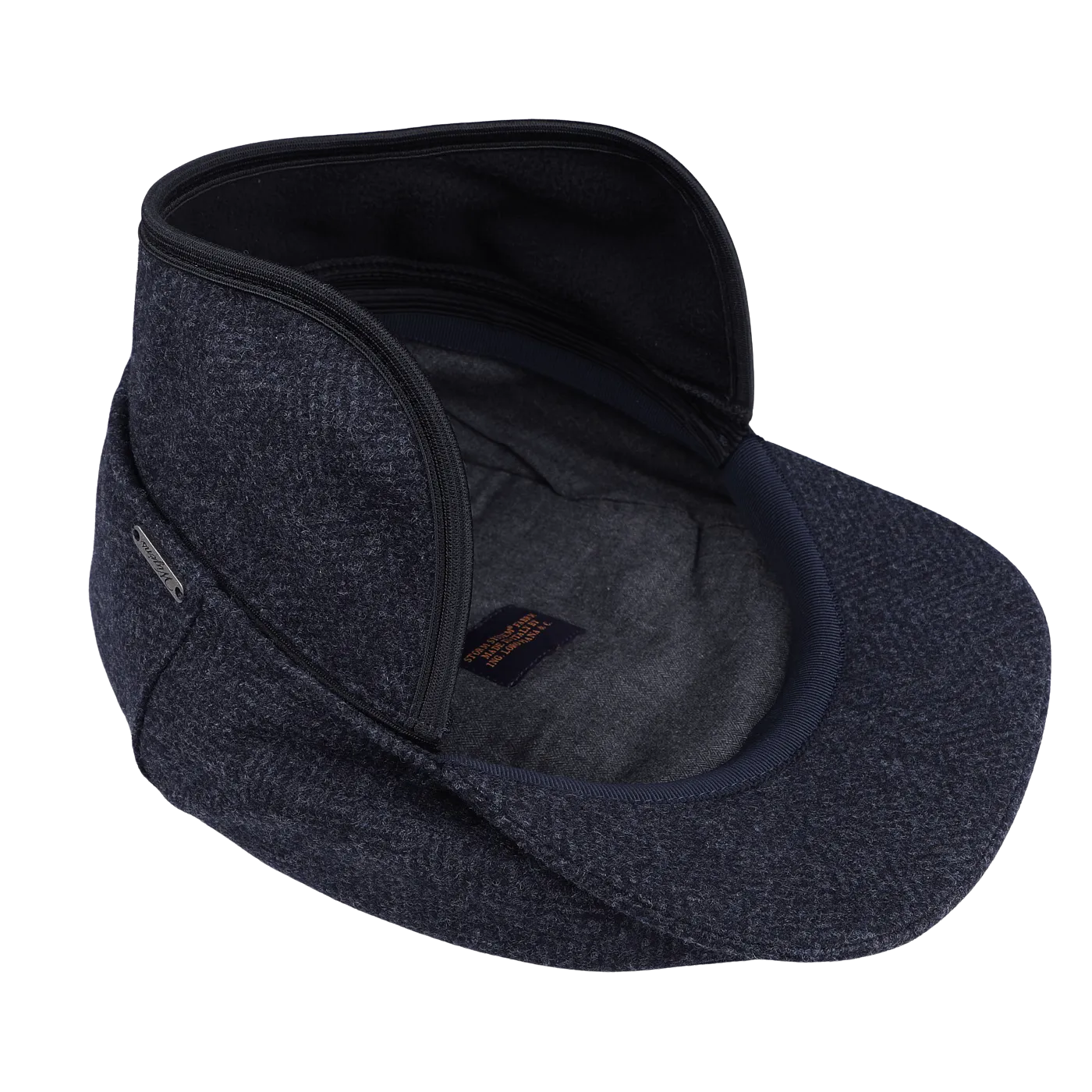 Blue Herringbone Wool Ivy Contemporary Cap