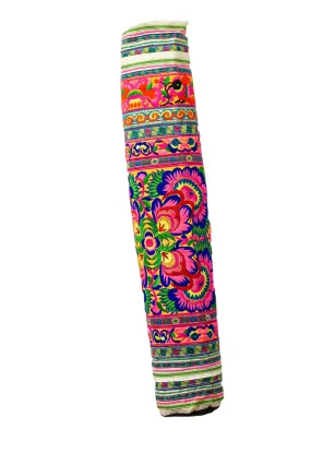 Bohemian Yoga Mat Bag Carrier Embroidered Hill tribe ethnic D