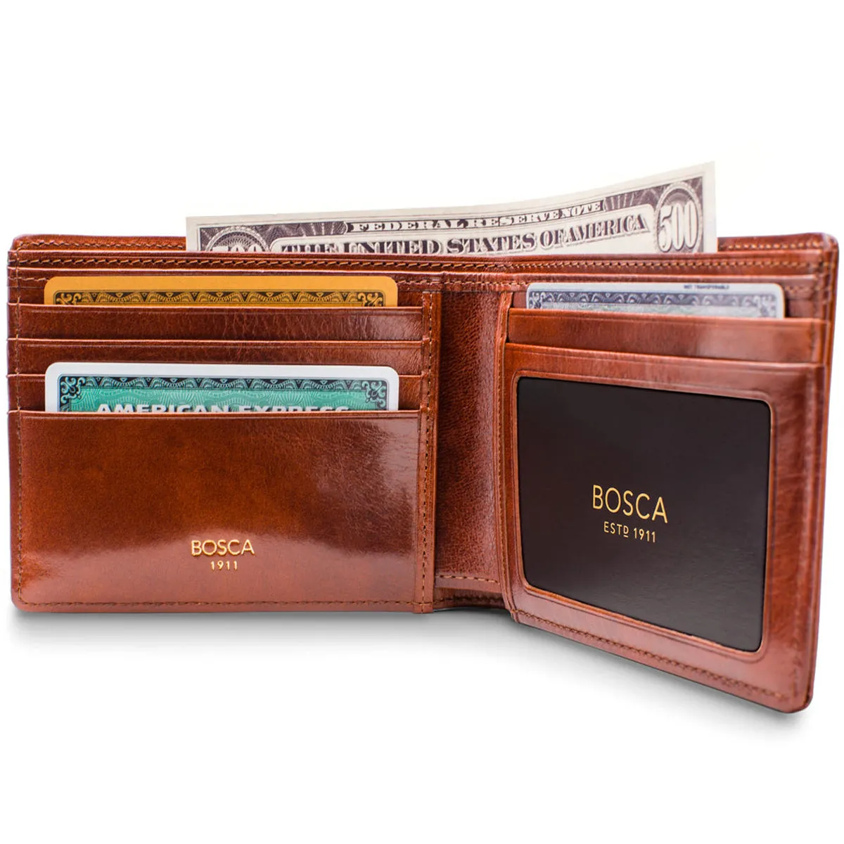 Bosca Old Leather 5 Pocket Wallet w/ID