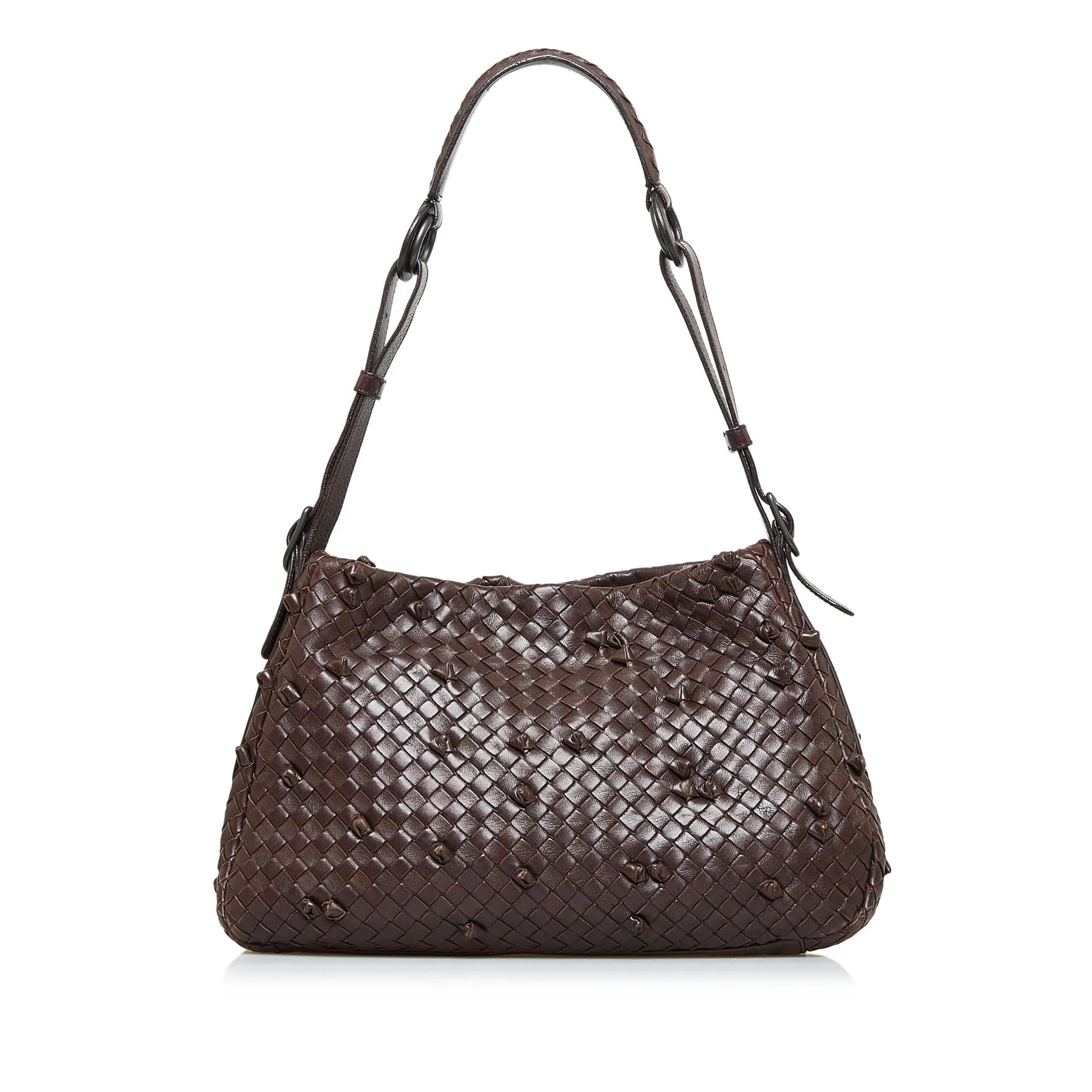 Bottega Veneta Intrecciato Nappa Naruto Knot Shoulder Bag (SHG-spvIVO)