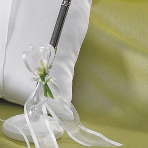 Bridal Beauty Calla Lily Elegance Pen in Silver