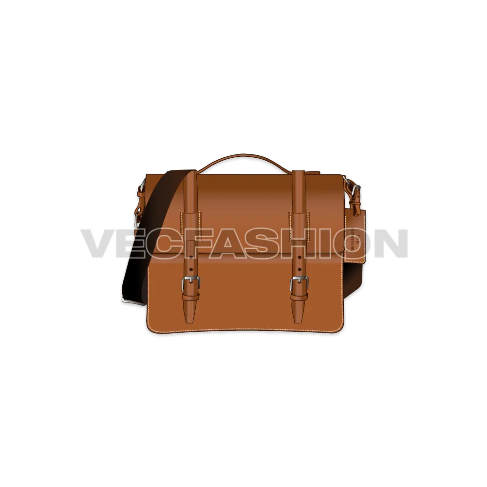 Brown Leather Messenger Bag