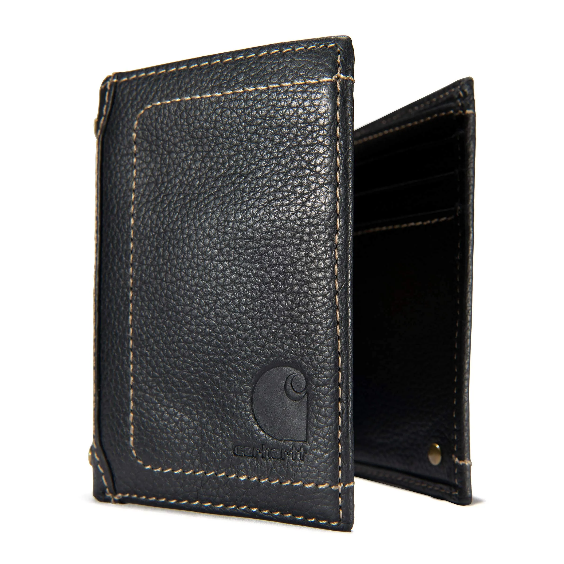 Carhartt B0000209 Men's Rugged Pebble Leather Wallet Available In Multiple Styles