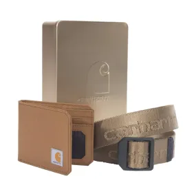 Carhartt Men's Belt and Wallet Tin - Brown FINAL SALE!