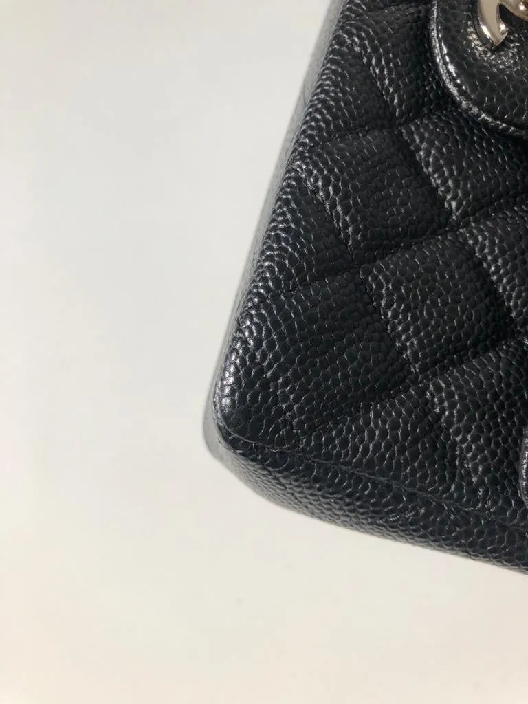 Chanel Caviar Black Quilted Classic Flap Mini SHW