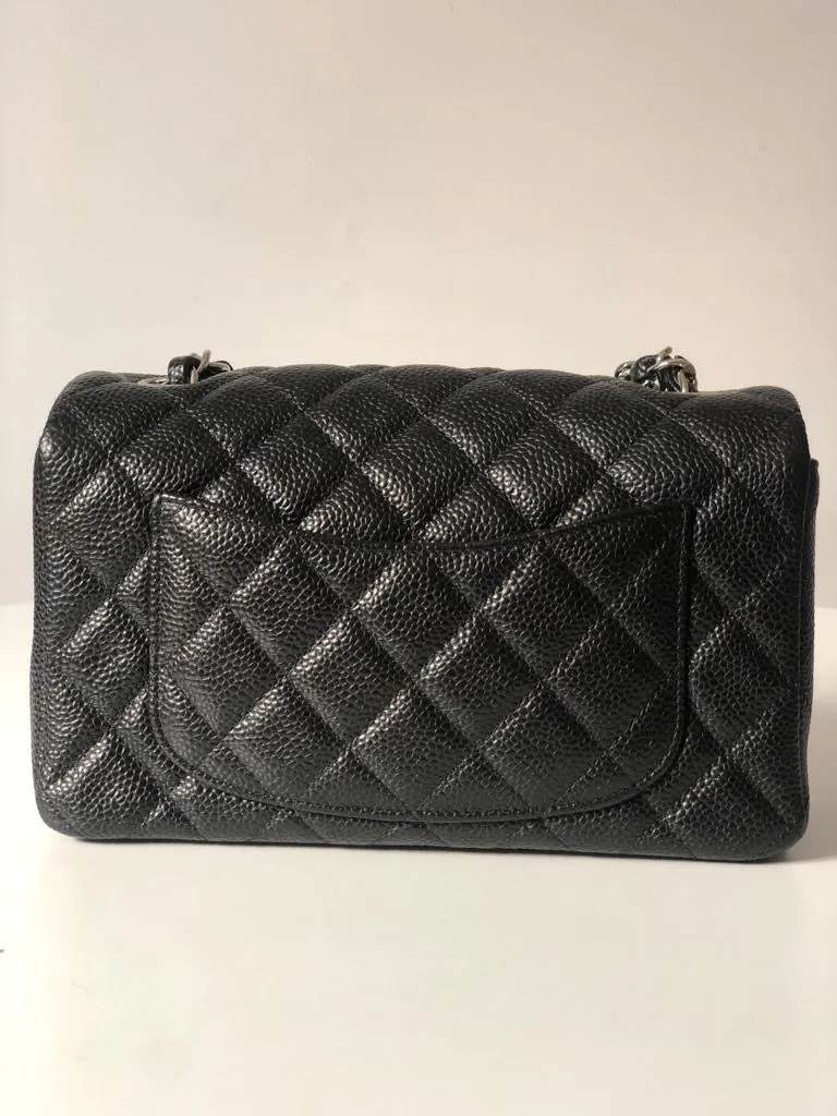 Chanel Caviar Black Quilted Classic Flap Mini SHW