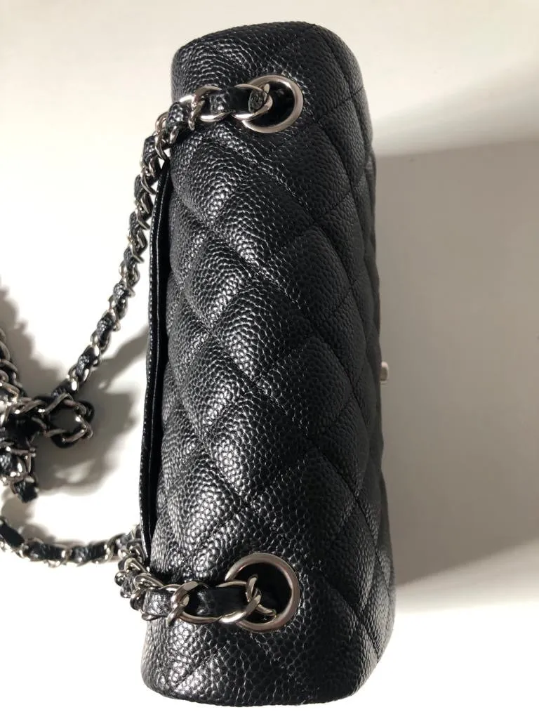 Chanel Caviar Black Quilted Classic Flap Mini SHW