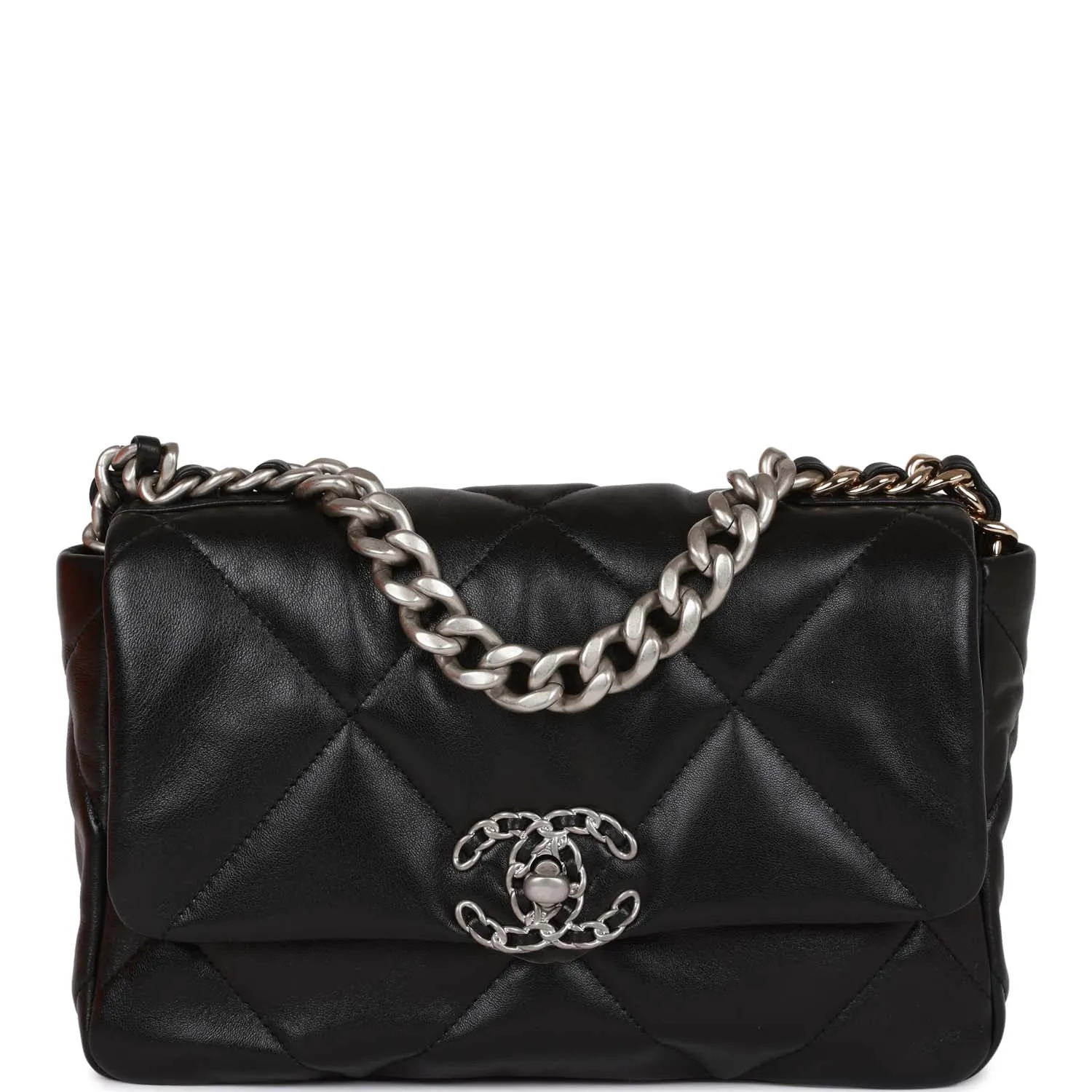 Chanel Medium 19 Flap Bag Black Lambskin Mixed Hardware