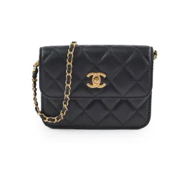 Chanel Micro Crush Shoulder Bag Black