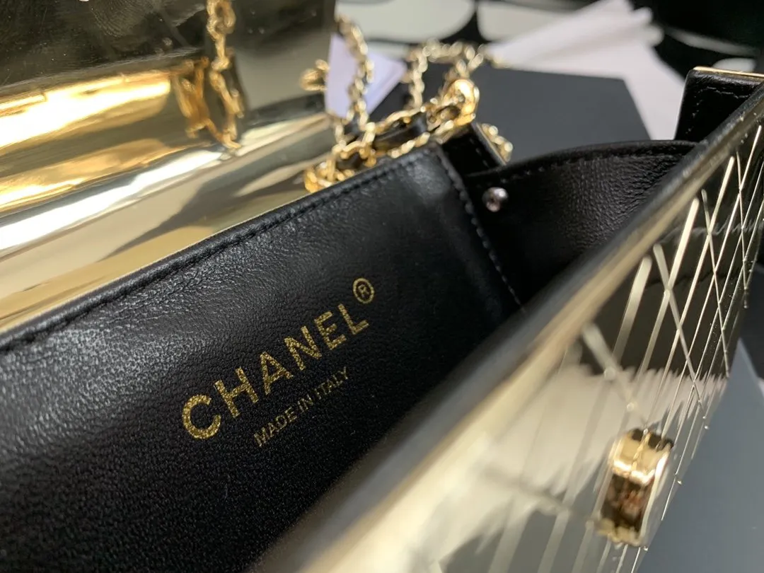 CHL Evening Flap Small Gold Bag For Women 12cm/4.5in