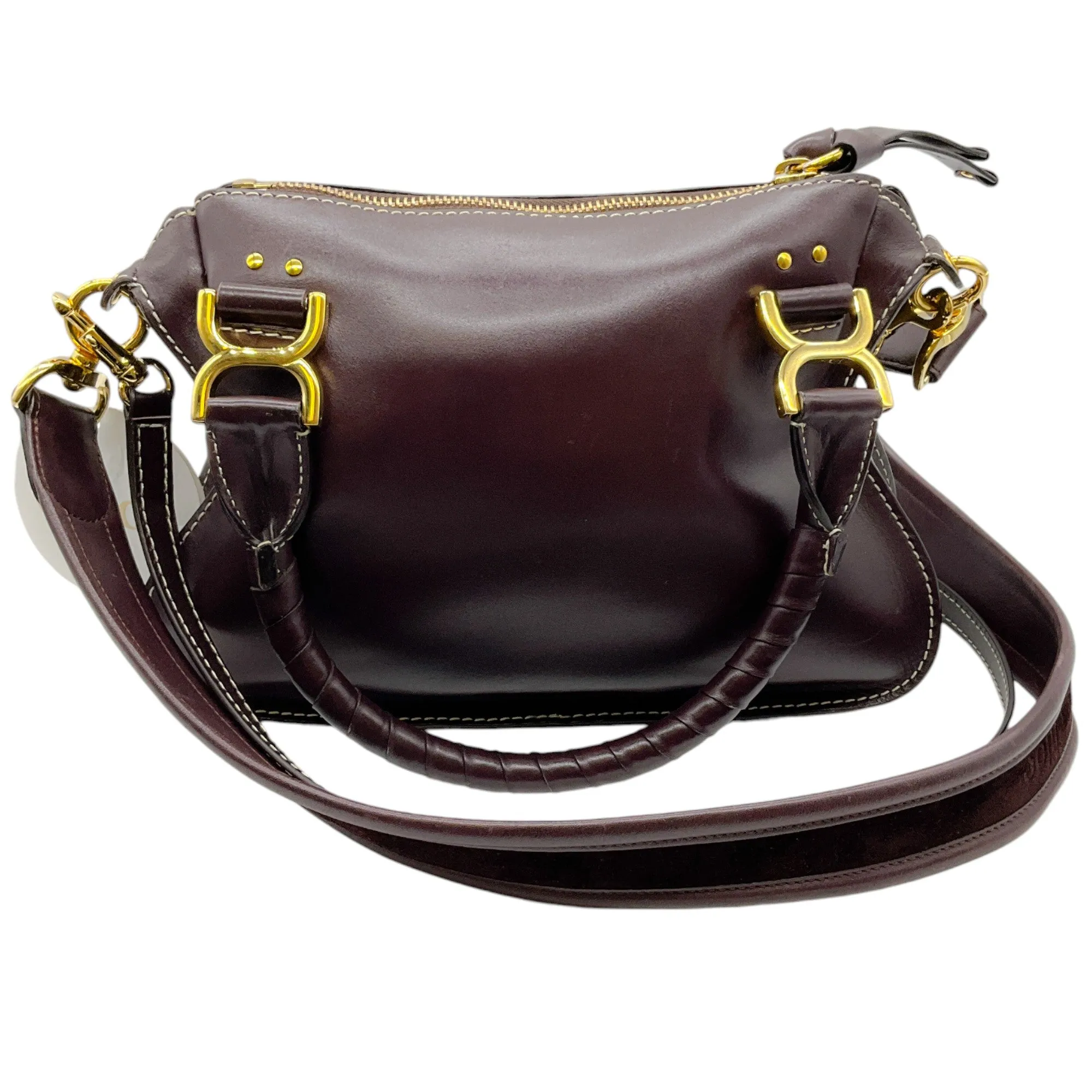 Chloe Brown Leather Marcie Shoulder Bag