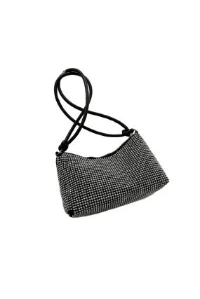 Christina Rhinestone Bag (Black/Silver)