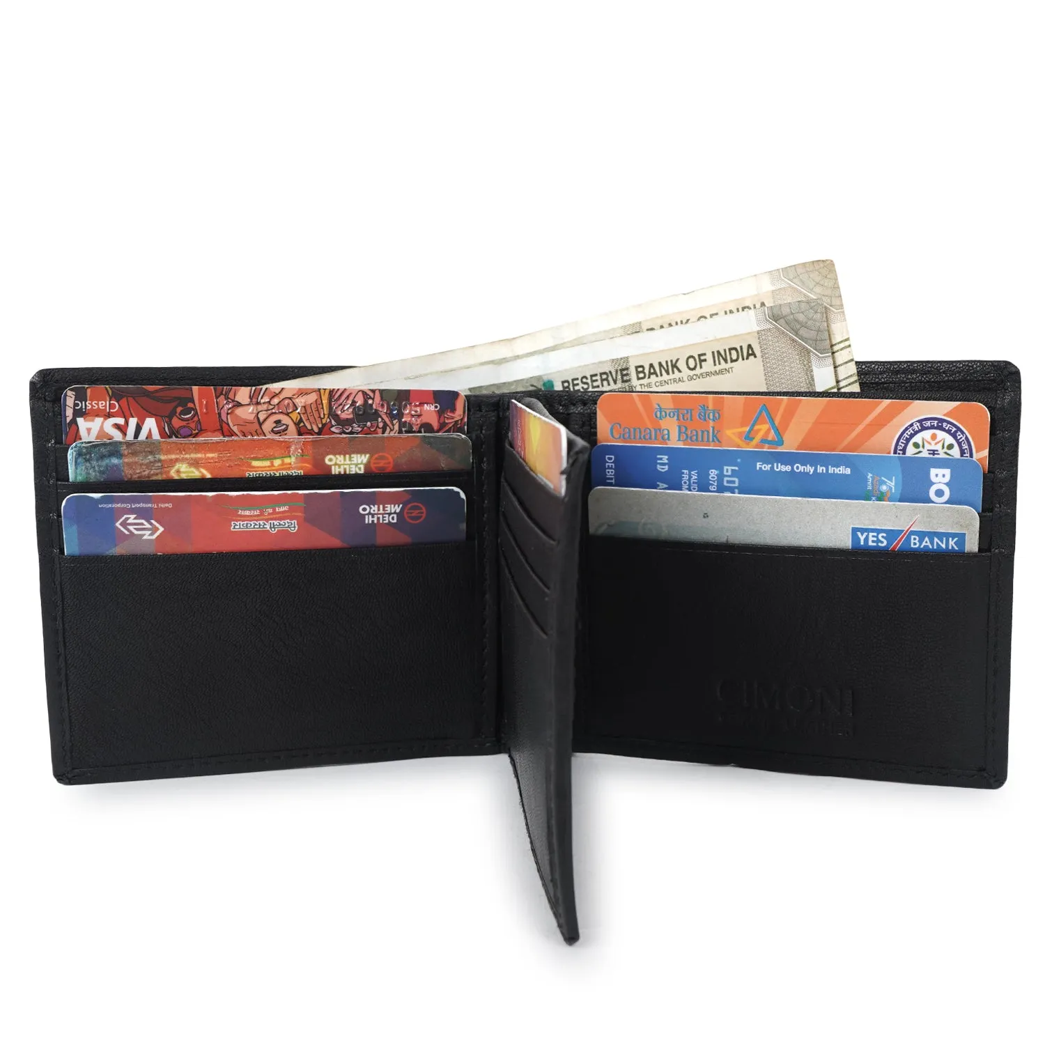 CIMONI Genuine Leather Stylish Classy Casual Formal Ultra Slim Multiple Credit Cards Slot Wallet for Men