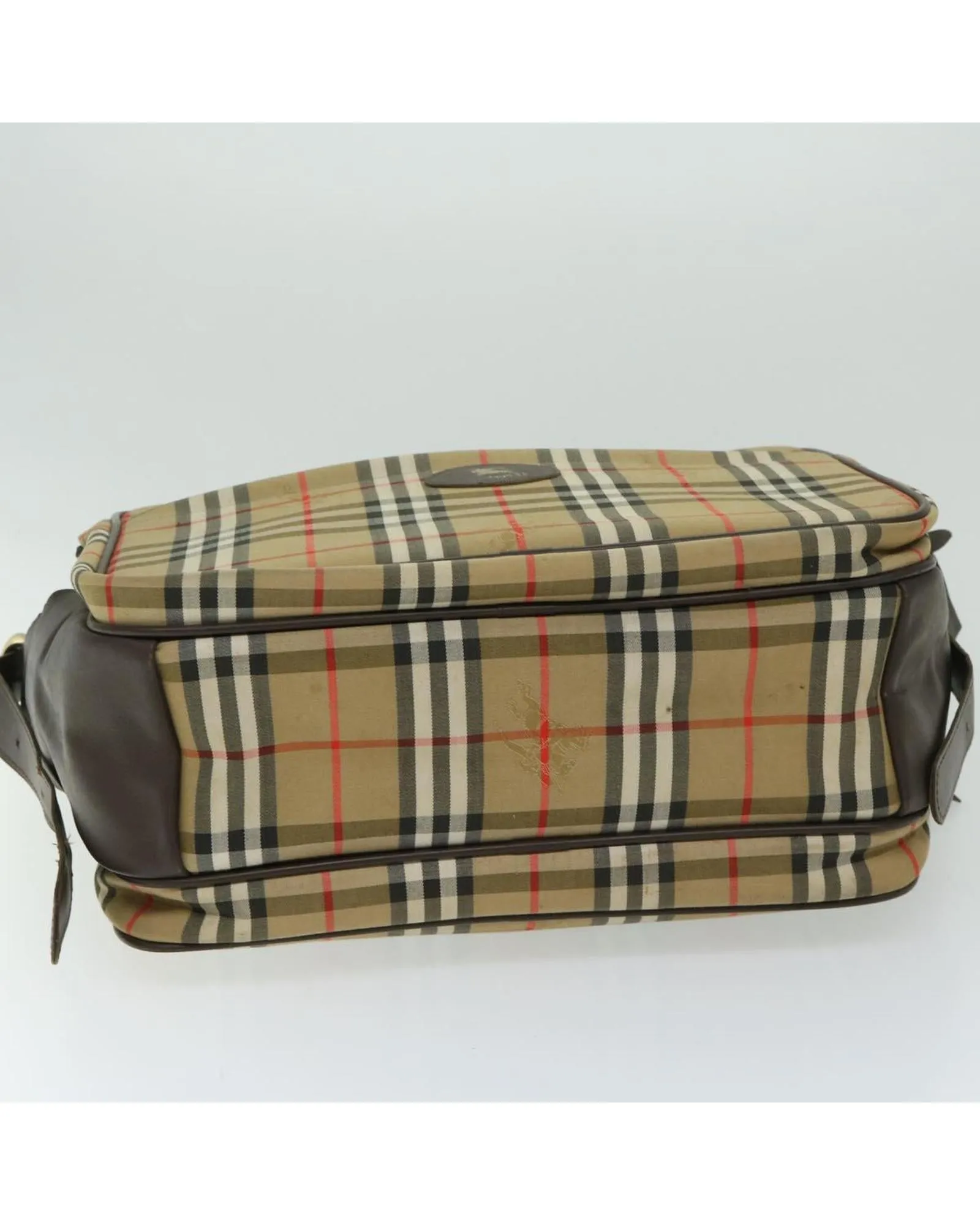 Classic Checkered Canvas Shoulder Bag