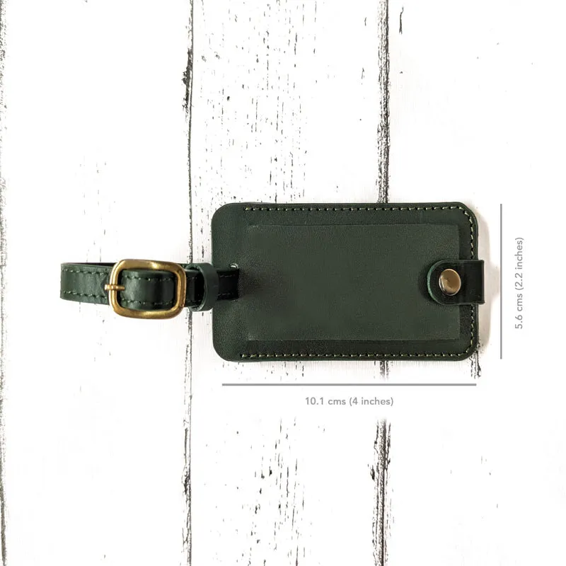 Classic Passport Holder   Luggage Tag Bundle - Hunter Green