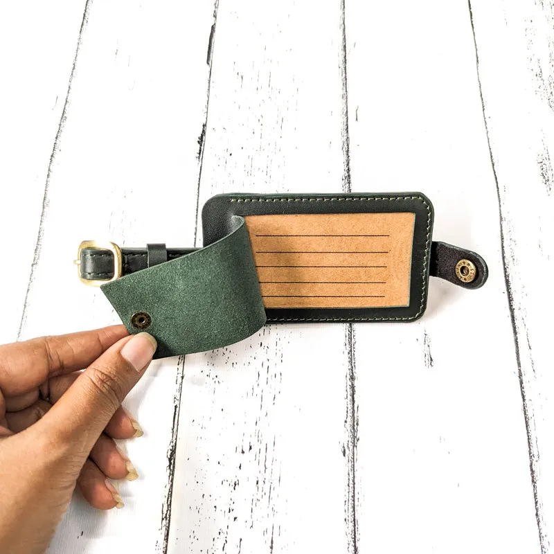 Classic Passport Holder   Luggage Tag Bundle - Hunter Green