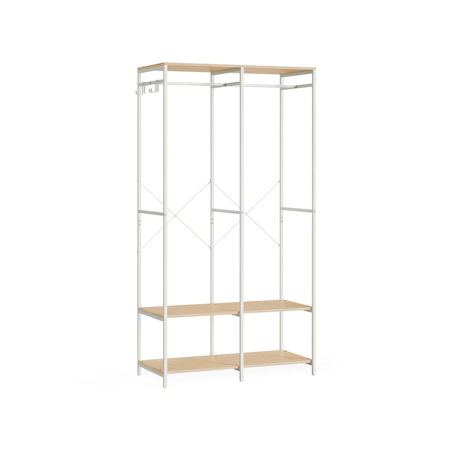 Clothes Rack with Hanging Rods