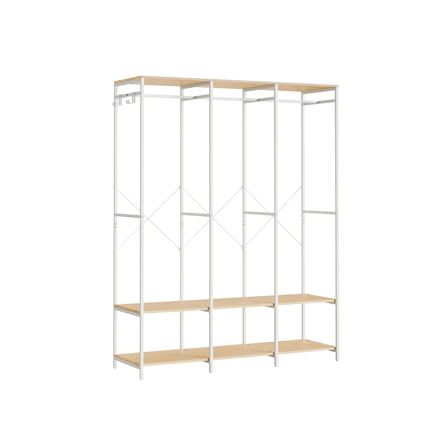 Clothes Rack with Hanging Rods