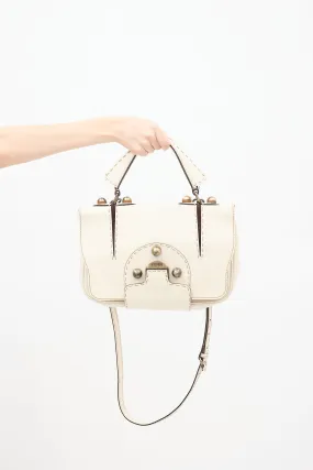 Cream & Brown Patent Leather F3 Secret Code Bag