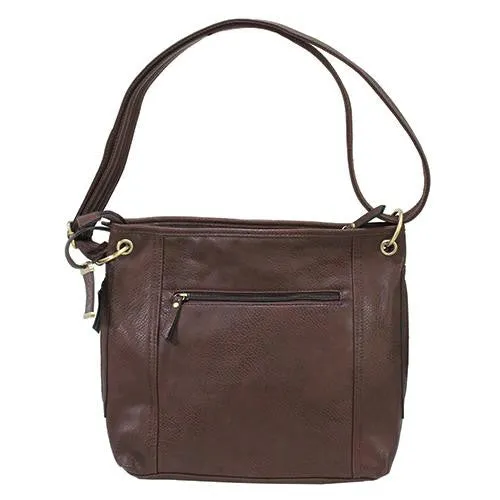 Cross Body Style Purse w-Holster - Large, Chocolate-Brown