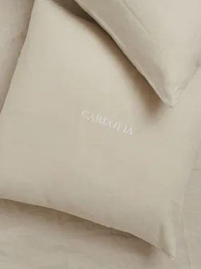 Custom European Linen Pillowcase set (of two) in Sand