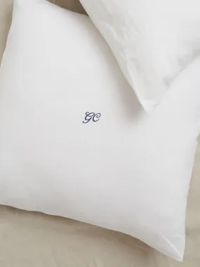 Custom European Linen Pillowcase set (of two) in White