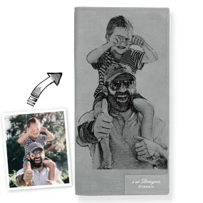 Custom Photo Wallet | Bifold Long Style Wallet-Light Grey