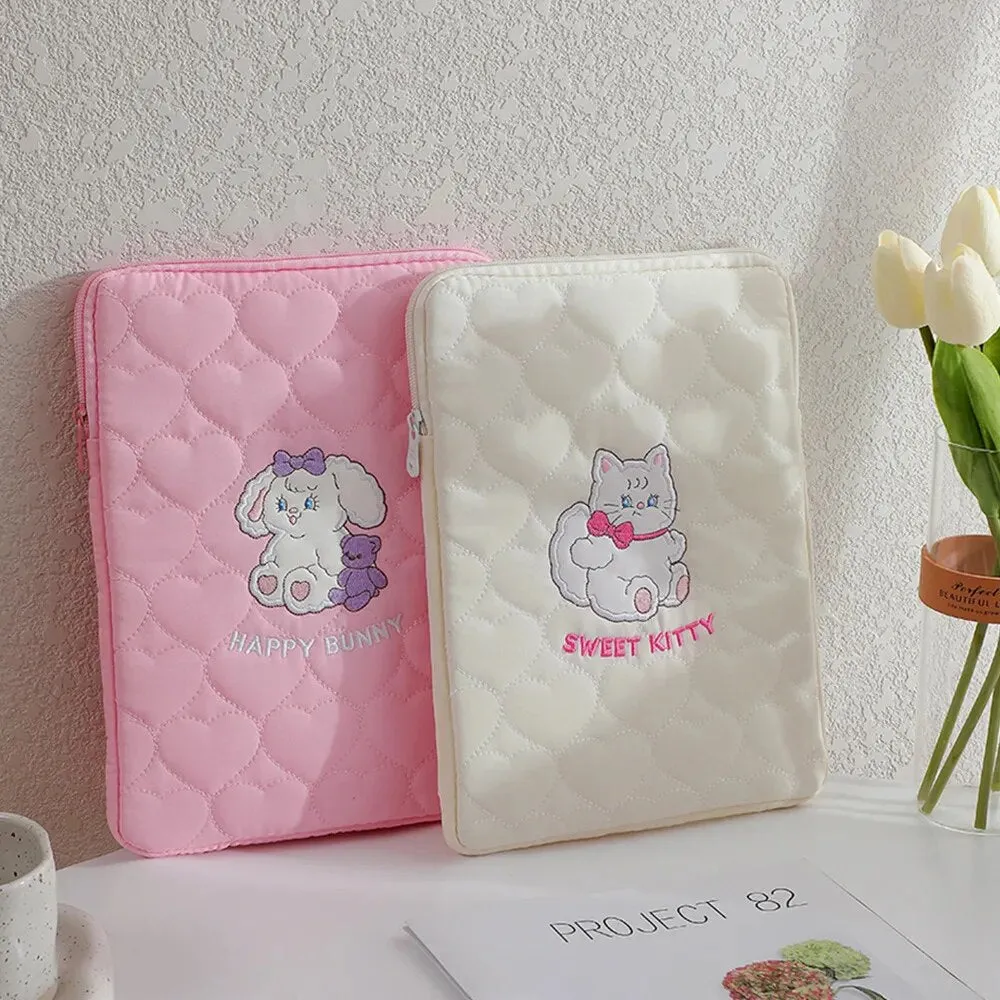 Cute Korean Ins Laptop / Ipad Pouch Case Holder 11 Inch