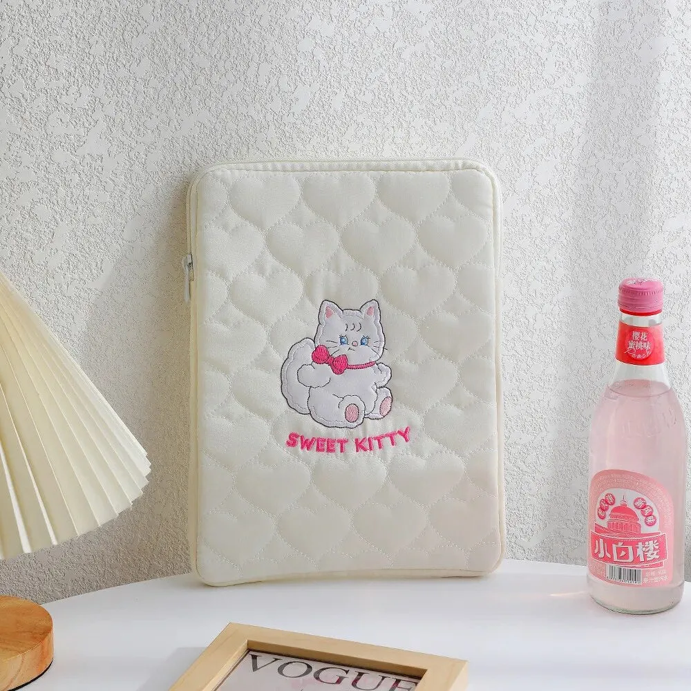 Cute Korean Ins Laptop / Ipad Pouch Case Holder 11 Inch