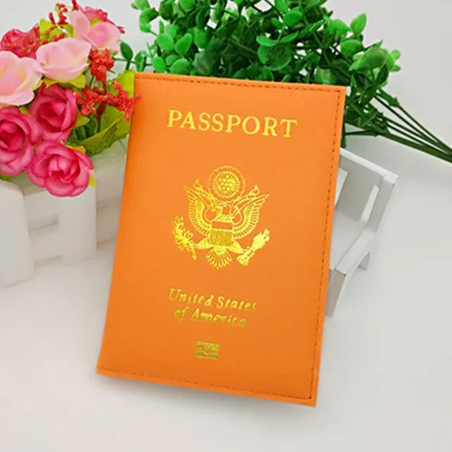 Cute Soft PU leather USA Passport Cover Pink Women Passport Case American Covers for Passports Girls America Passport Holder